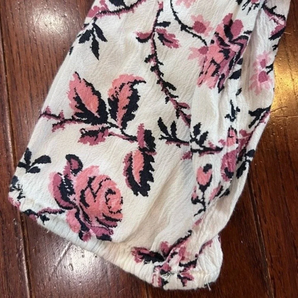 Old Navy girls white floral dress size large